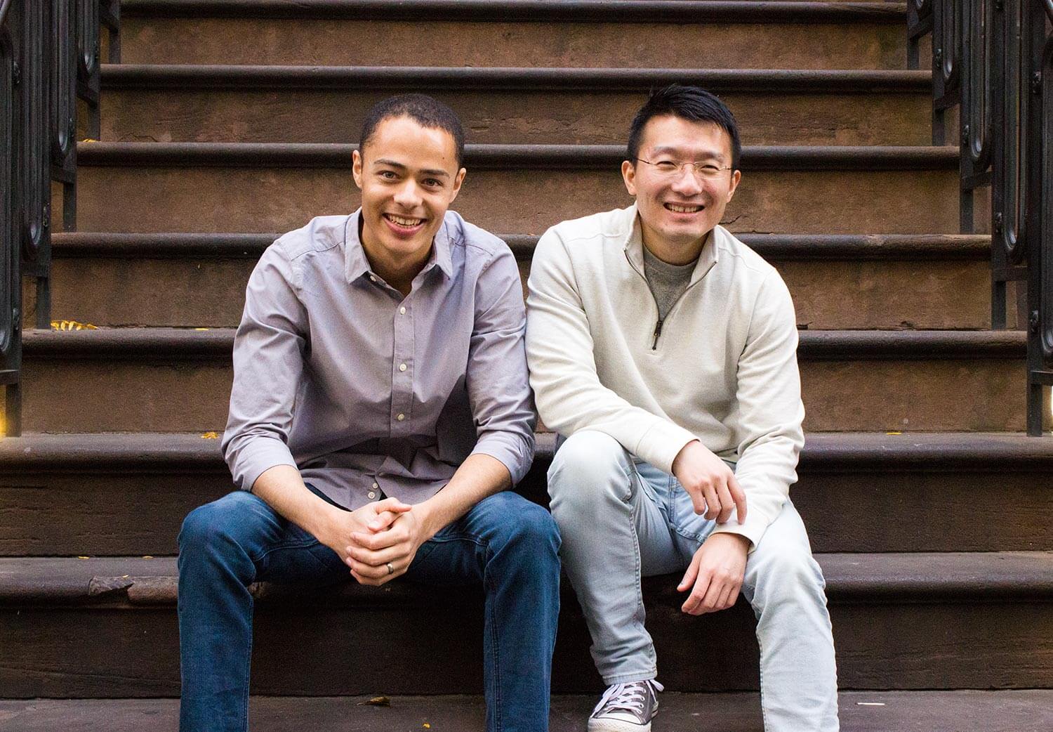 Amino Apps founders Ben Anderson and Yin Wang.