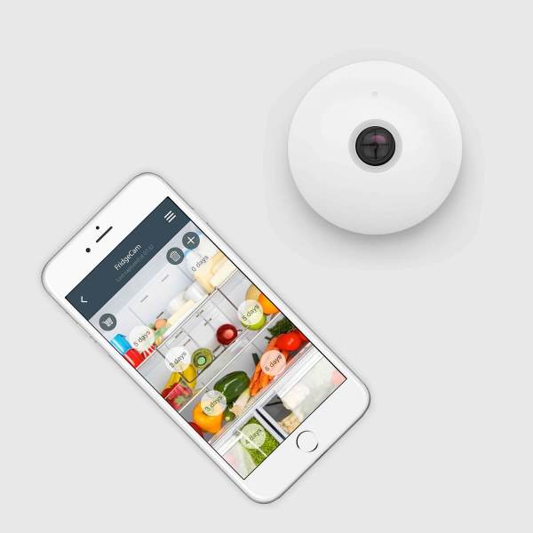 Smarter's FridgeCam notifies you when items are about to expire.