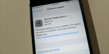 Apple releases iOS 10.2 public beta 5