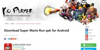 Did you download a Super Mario Run APK for Android? That’s malware