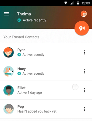 Google Trusted Contacts app