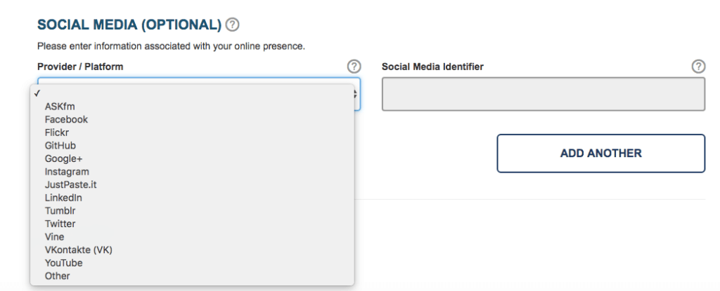 The Department of Homeland Security has begun asking foreign travelers to voluntarily disclose their social media profiles.