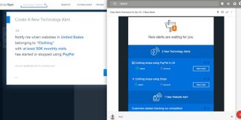 SimilarTech’s profiler tells you all of the technologies that web companies are using