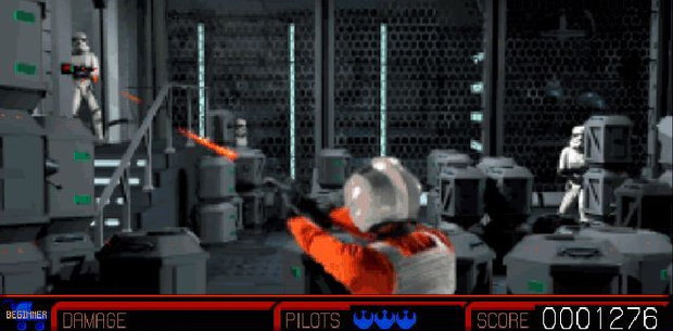 Star Wars: Rebel Assault was an early CD-ROM game that was heavy on the live-action video schlock. 