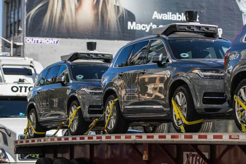 Uber ships its self-driving cars to Arizona after being blocked by California's Department of Motor Vehicles.