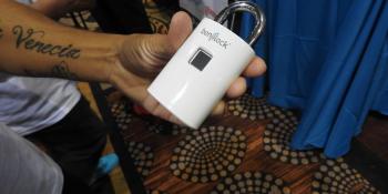 You can unlock the biometric padlock BenjiLock with your fingerprint