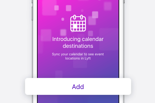 Lyft integrates calendar into app.