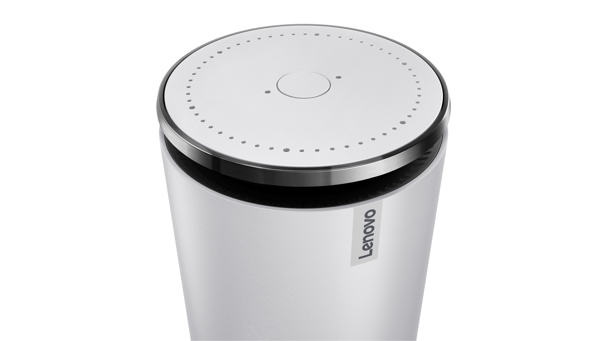 Lenovo Smart Assistant in light gray.