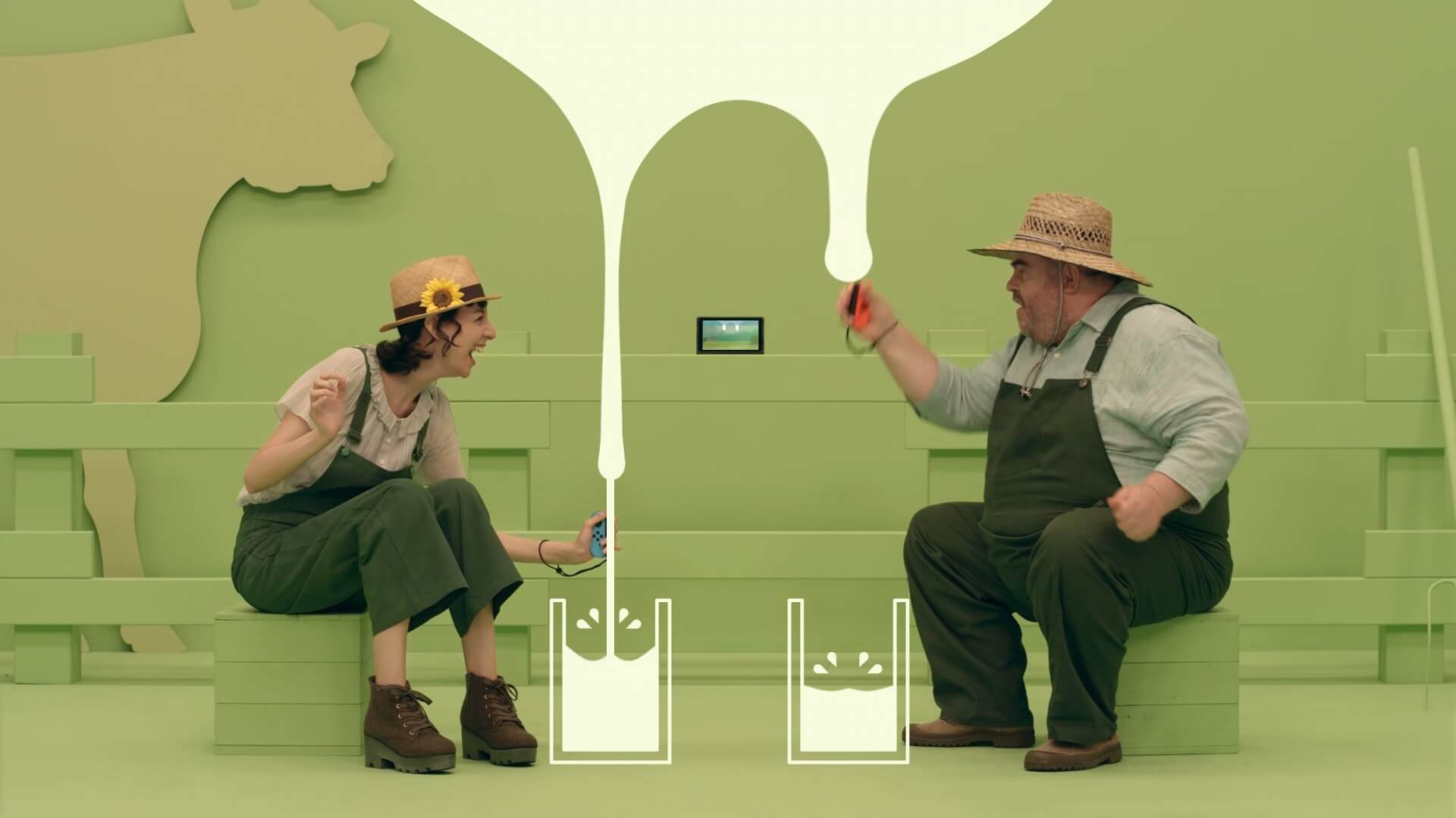 Yes, milking cows is a real minigame in 1-2-Switch. 