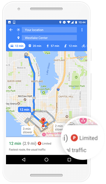 Google Maps: Parking
