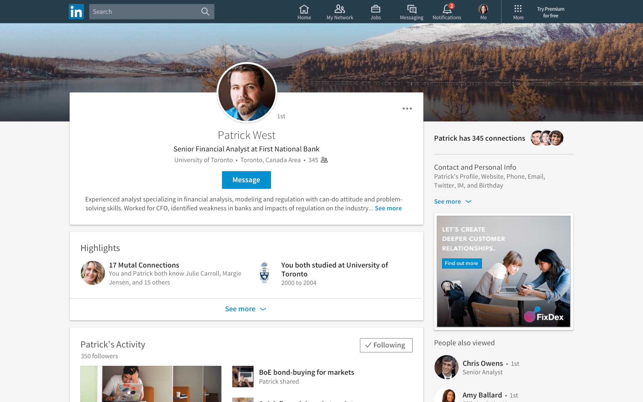 Member profiles shown in LinkedIn's desktop app redesign (2017).