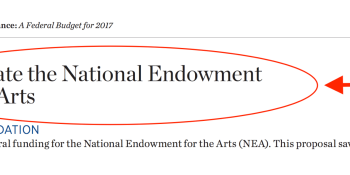 Trump team circulating budget blueprint to eliminate NEA and NEH, gut EPA