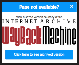 Wayback Machine: Chrome Extension