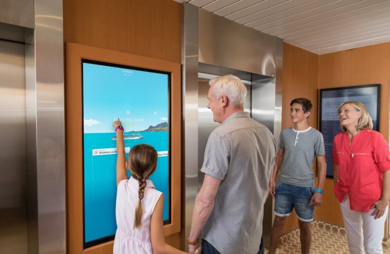 Ocean Medallion lets you interact with interactive displays on a cruise ship.