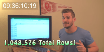 Watch this guy spend 9 hours scrolling to the bottom of an Excel spreadsheet