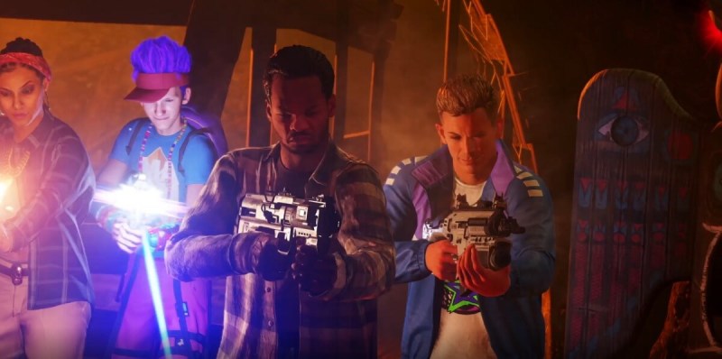 Four characters from Zombies in Spaceland return for Rave in the Redwoods.