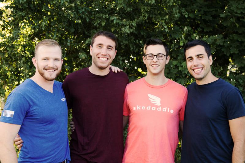 Skedaddle cofounders (from left to right): Brad Werntz, Adam Nestler, Lou Harwood, and Craig Nestler. 