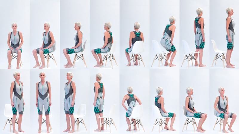 Superflex's suit is designed to help people get out of chairs.