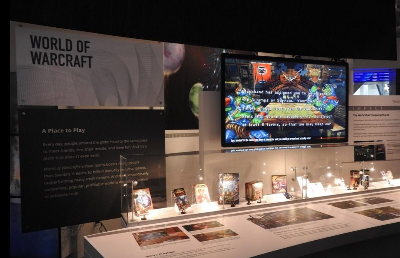 World of Warcraft display at the Computer History Museum.