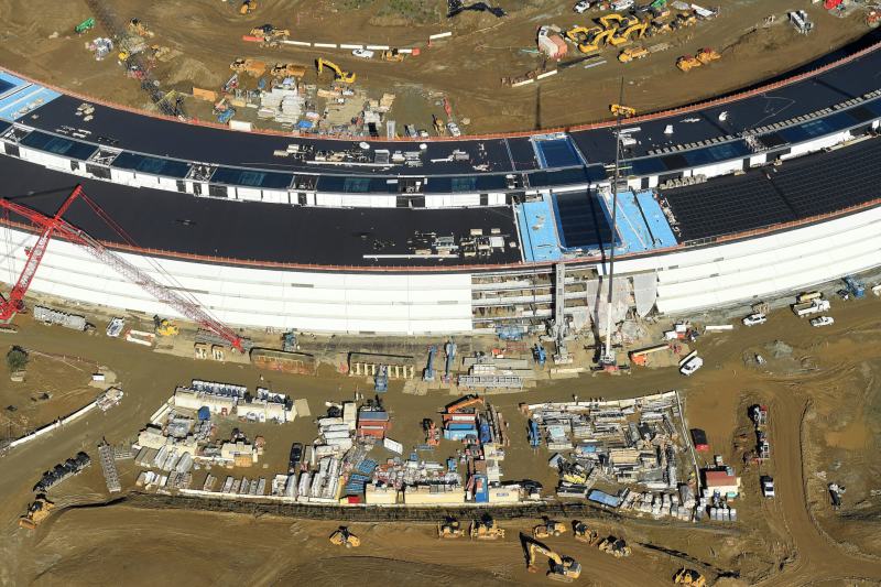 The Apple Campus 2 is seen under construction in Cupertino, California in this aerial photo taken January 13, 2017. 