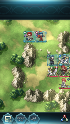 Fighting in Fire Emblem: Heroes.