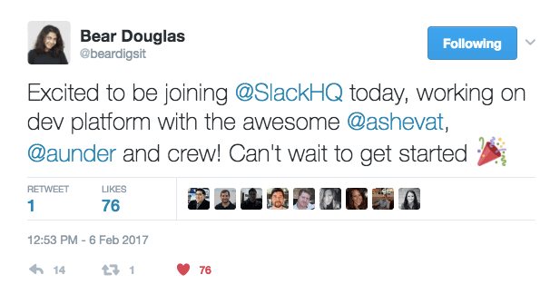 Bear Douglas joins Slack