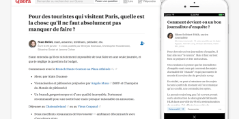Quora launches in French, its third language