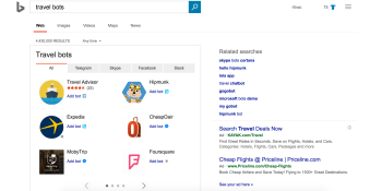Bing now serves up bots from Facebook Messenger, Slack, and other chat apps