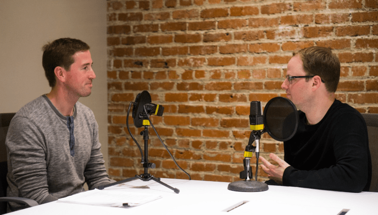 This image shows Eventbrite VP & GM Brian Rothenberg (left) and Greylock Growth Advisor Casey Winters.
