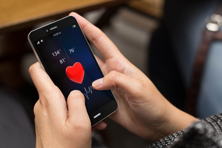 health app on phone screen