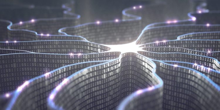 AI information moving through data streams