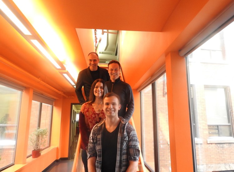 Leaders of Ludia back in 2018. Alex Thabet, former CEO, is at the top, with Jimmy Gendron below him.