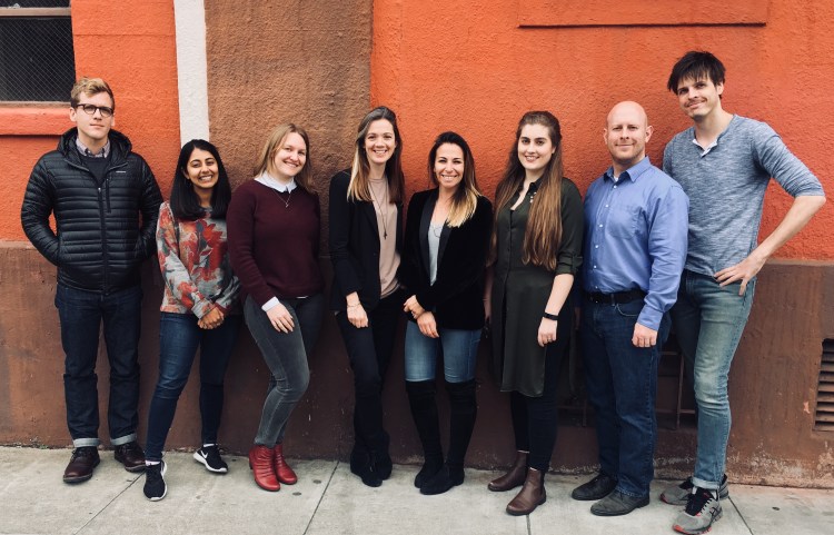 Group of Woebot employees outside