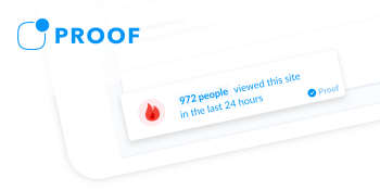 Proof uses real-time stats to increase website conversion rate