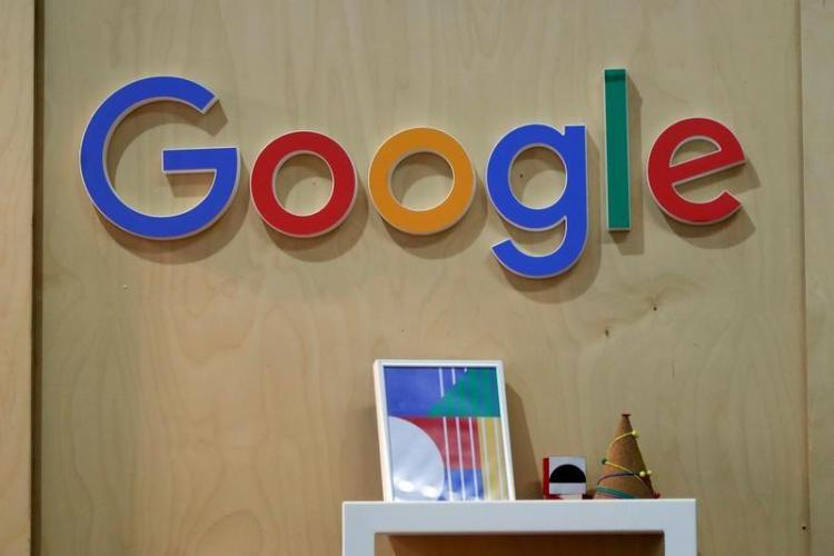The Google logo is seen at the Young Entrepreneurs fair in Paris, France, February 7, 2018. 