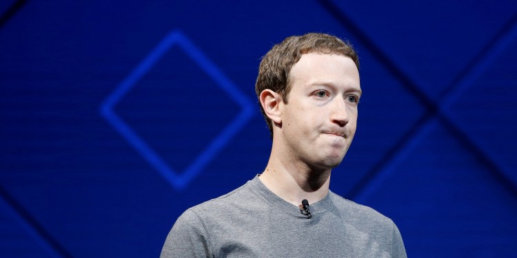Facebook founder and CEO Mark Zuckerberg speaks on stage during the annual Facebook F8 developers conference in San Jose, California.