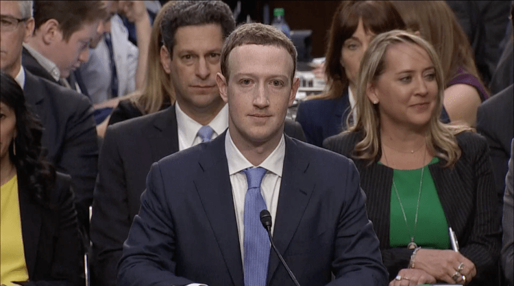 Mark Zuckerberg testifies in front of the Senate Judiciary and Commerce Committees. 