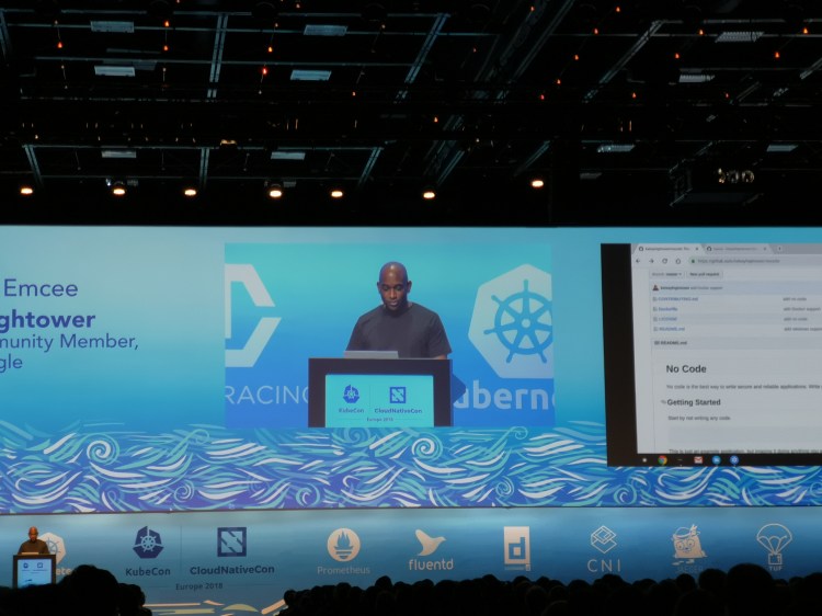 Google's Kelsey Hightower speaks at KubeCon.