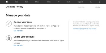Apple’s new Data and Privacy page offers data access to European users