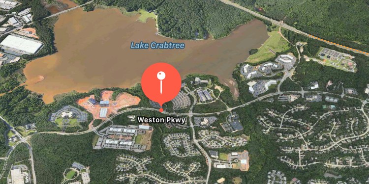 A new report says Apple could initially lease space around Weston Parkway in Cary, North Carolina.