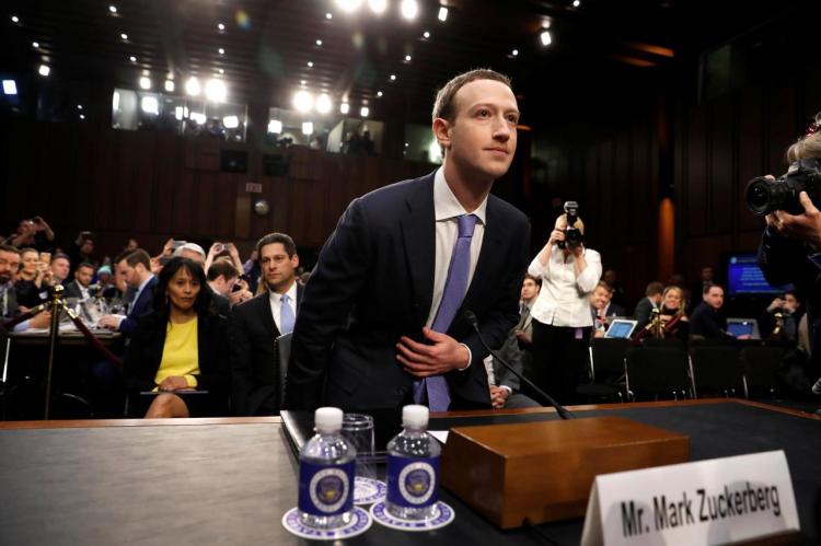 Facebook CEO Mark Zuckerberg arrives to testify before a Senate Judiciary and Commerce Committees joint hearing regarding the company’s use and protection of user data, on Capitol Hill in Washington, DC, U.S., April 10, 2018.  