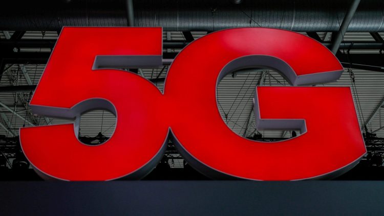 A 5G sign is seen during the Mobile World Congress in Barcelona, Spain February 28, 2018.