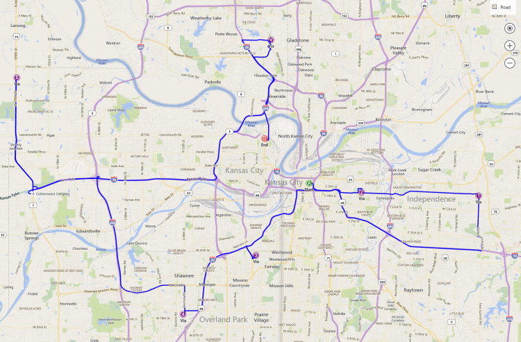 Bing Maps API route optimization