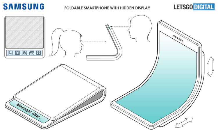 A recent Samsung patent reveals a smartphone that flexes like a billfold.