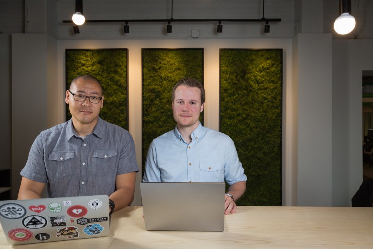 Duo security cofounders Dug Song (left) and 
