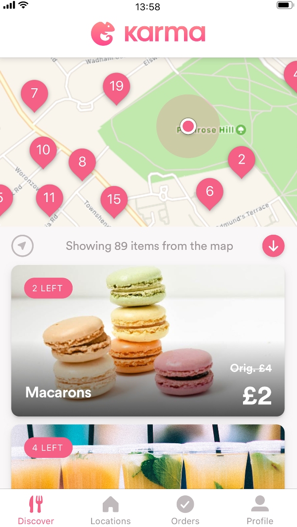 Karma on iPhone