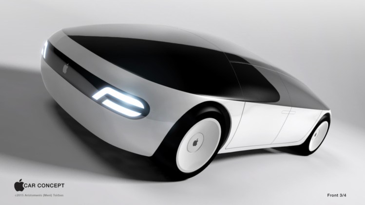 An imagined Apple Car. This design by  Aristomenis Tsirbas won Freelancer's Apple Car Concept contest in 2015.