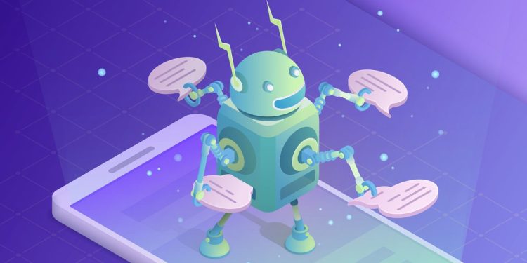 chatbot.shutterstock_1139070611 chatbot animated rendering holding conversation bubbles in hands