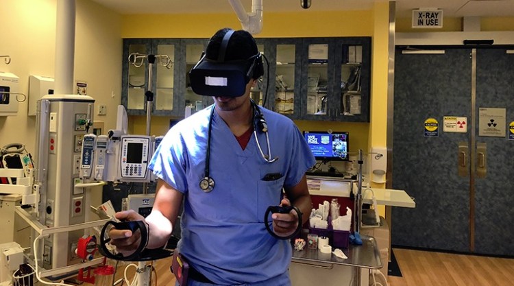 Doctors can train on how to handle medical emergencies in VR.