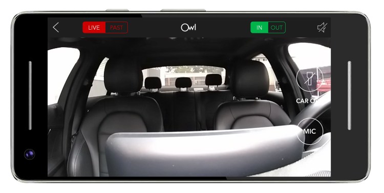 Owl Cam: Live view inside car